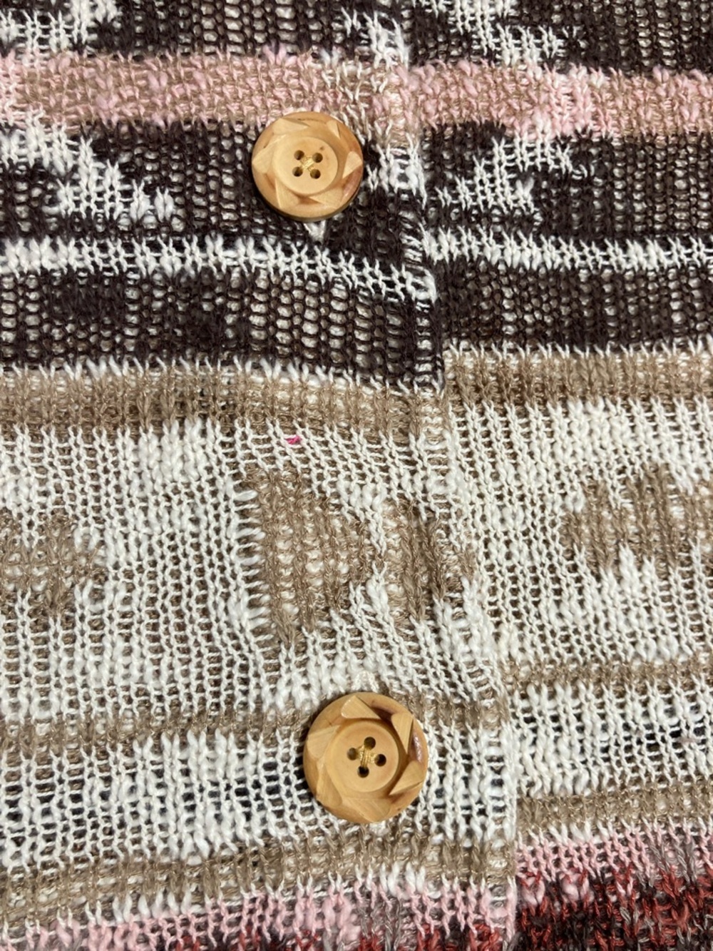 Sundance Chenoa Western Aztec Cardigan Sweater Carved Wood Buttons Size Medium - Picture 11 of 14